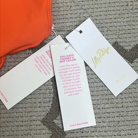 Lilly Pulitzer Olivann One-Piece Orange Swimsuit, size 16 - Picture 3 of 16